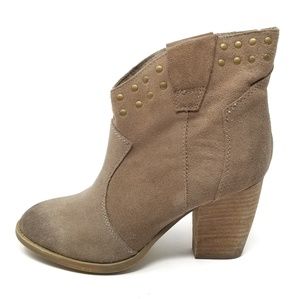 STEVE MADDEN Jess II Suede Booties with Manufacturers Dark Toe
